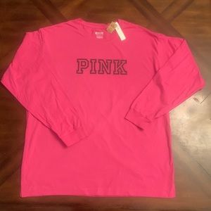 “PINK” long sleeve shirts really good for chilly days.